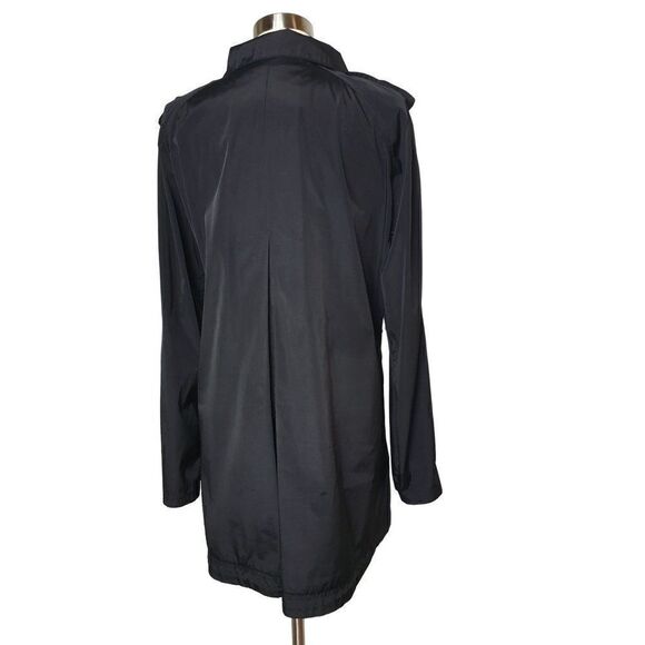 Betsey Johnson Black Lightweight Jacket Full Zip Snap Button Closure Coat XL - Picture 6 of 12